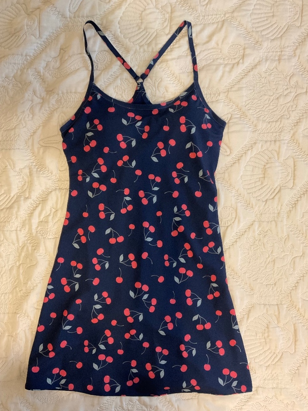 Outdoor Voices Blue Cherry Exercise Dress size XS